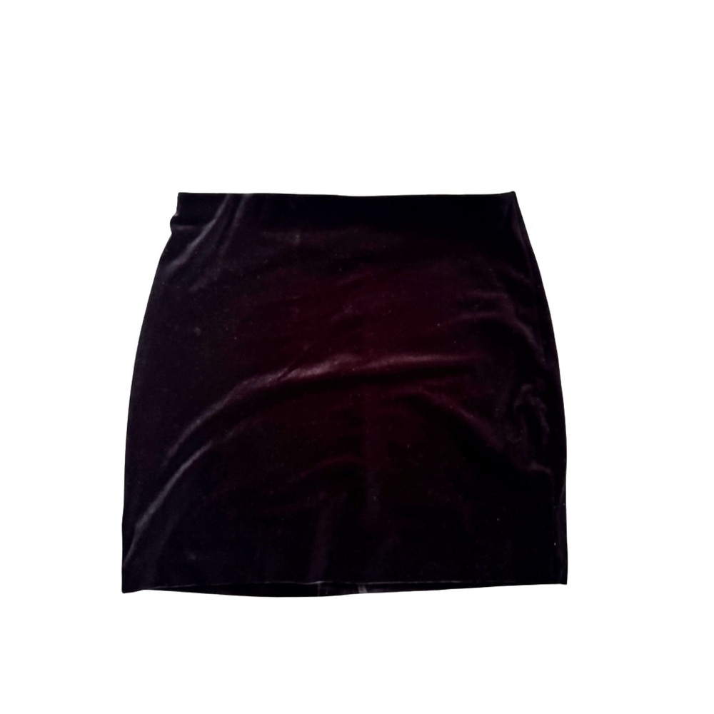 Express Black Velvet Mini Skirt